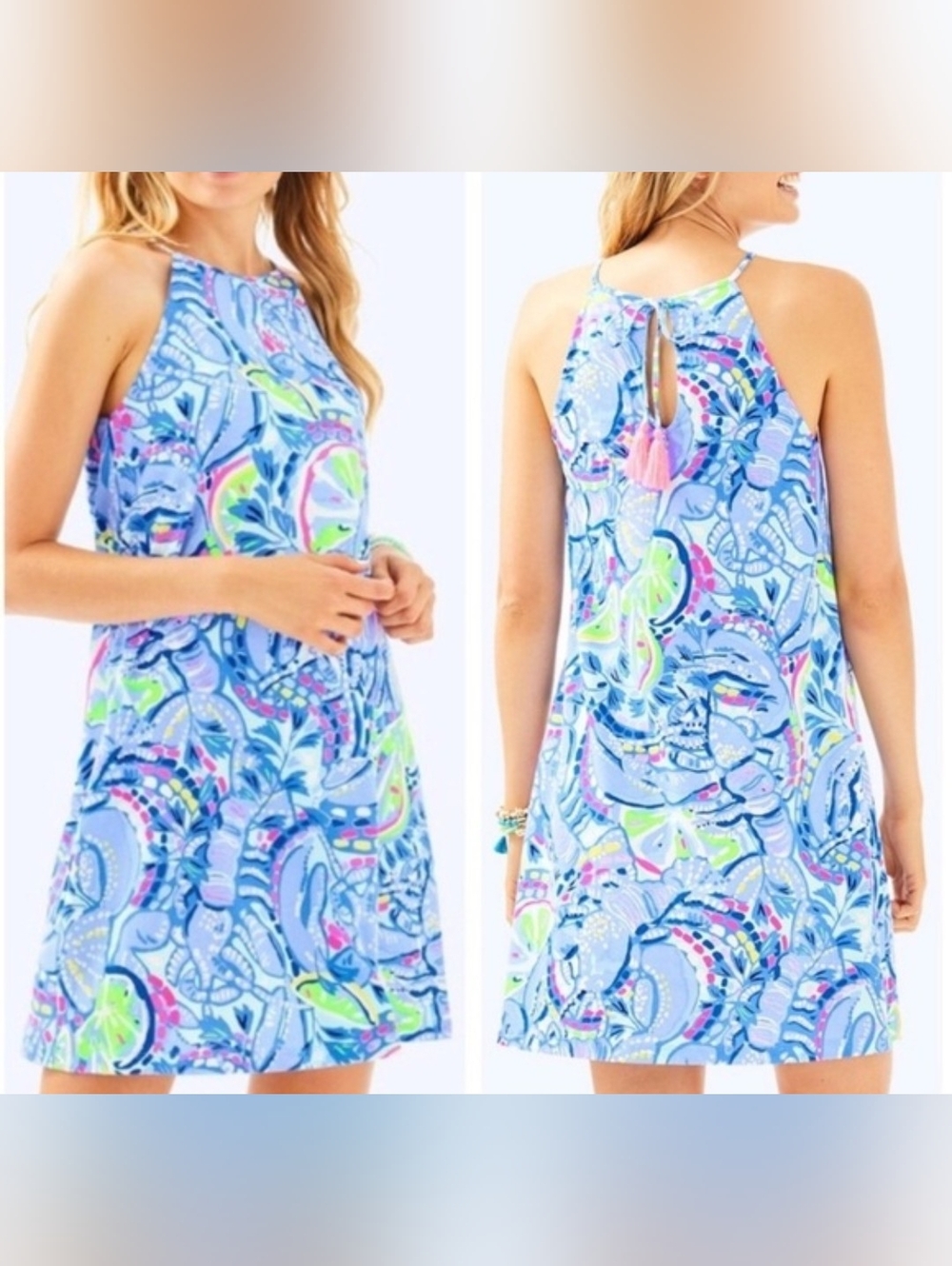 LIKE NEW!! Lilly Pulitzer Margot Halter Swing Dress. Size S